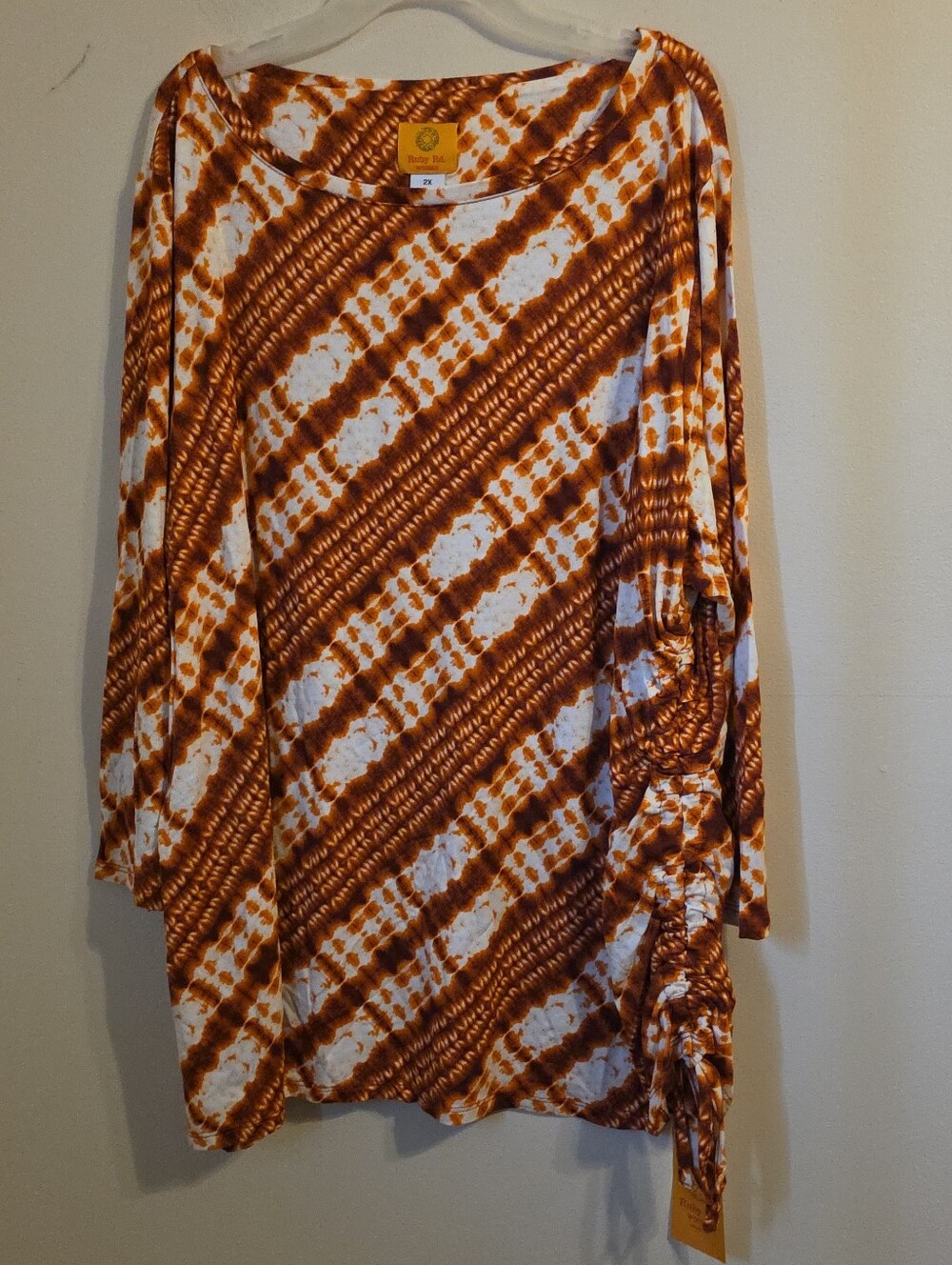 Ruby Rd Orange Tie Dye Tunic Top. NWT - Picture 2 of 6